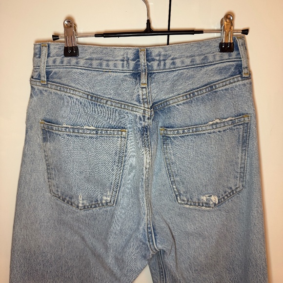 AGOLDE ’90s Crop Jeans – Size 23, Light Blue Nerve Wash, Mid-Rise Straight Fit - Picture 2 of 9